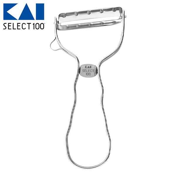 ピーラー 貝印 T型 よく切れる 斜め刃 ステンレス製 SELECT100 DH3000 皮むき 芽取り スライサー KAI 皮むき器 キッチン 送料無料 2M◇ 貝印T型ピーラー | SELECT100 | 09