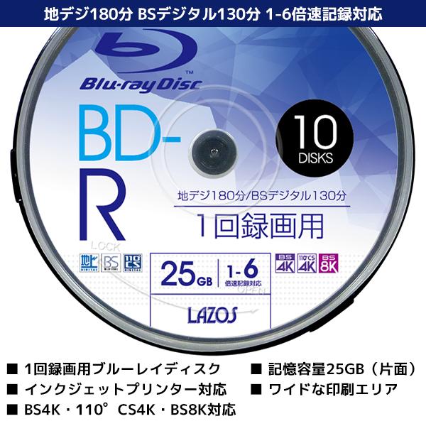 ブルーレイディスク 録画用 BD-R 25GB 合計20枚 1-6倍速対応 1回記録用