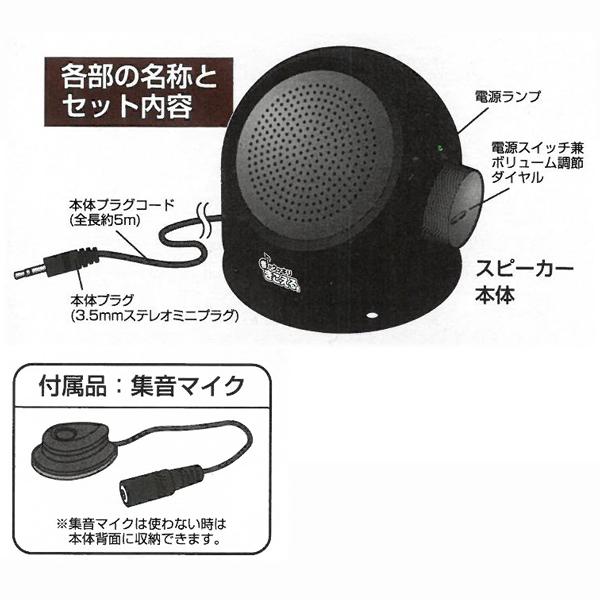 テレビの音が手元で聴こえるスピーカー【新品・未使用品】 テレビスピーカー TV音 手元スピーカー 耳元 収音マイク コード5m