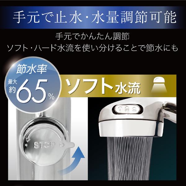 1月限定タイムセール】 シャワーヘッド 節水 効果約65％ ジェット水流