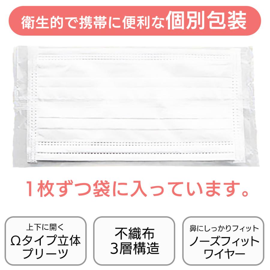 マスク 不織布 30枚入り 個別包装 立体 柔らかい耳ゴム 使い捨て 大人