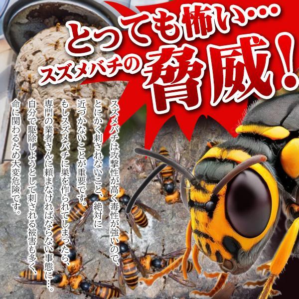 蜂の巣 ダミー ハチを寄せ付けない 吊るすだけ 巣作り抑止 薬剤