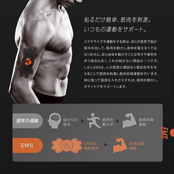 送料無料 EMS 腹筋ベルト 筋トレ ジェルパッド 強度10段階 モード6種 
