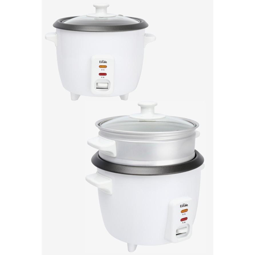 炊飯器 ミニ 3合 レトロ スピード炊飯 ライスクッカー スチーマー 2役
