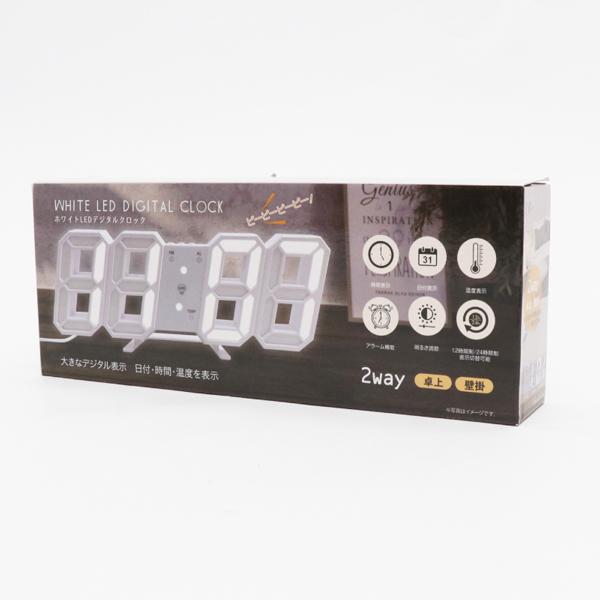 3D 置き時計 デジタル LED 時計 目覚まし時計 温度計 カレンダー 日付