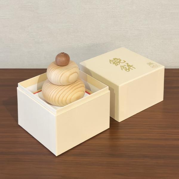 鏡餅 木製 飾り 箱入り 鏡もち 日本製 正月飾り おしゃれ 置物 ギフト