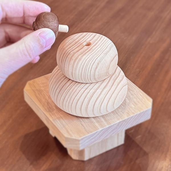 鏡餅 木製 飾り 箱入り 鏡もち 日本製 正月飾り おしゃれ 置物 ギフト