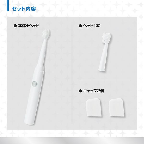 電動歯ブラシ 音波 振動 防水 17000回転/分 電池 替えブラシ2本