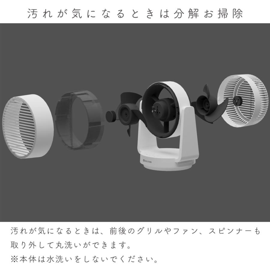 RHYTHM サーキュレーター 2025新型 リズム DCモーター搭載 40畳 2重