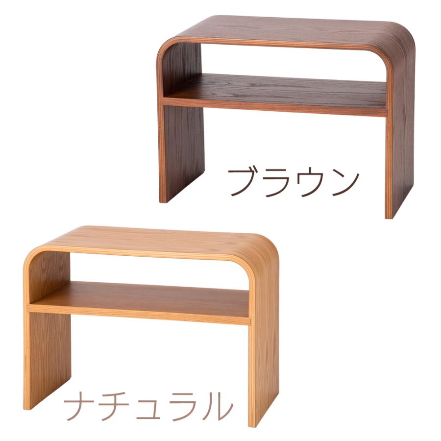 2WAY キャストテーブル 完成品 椅子 サイドテーブル 木目 縦横OK 玄関