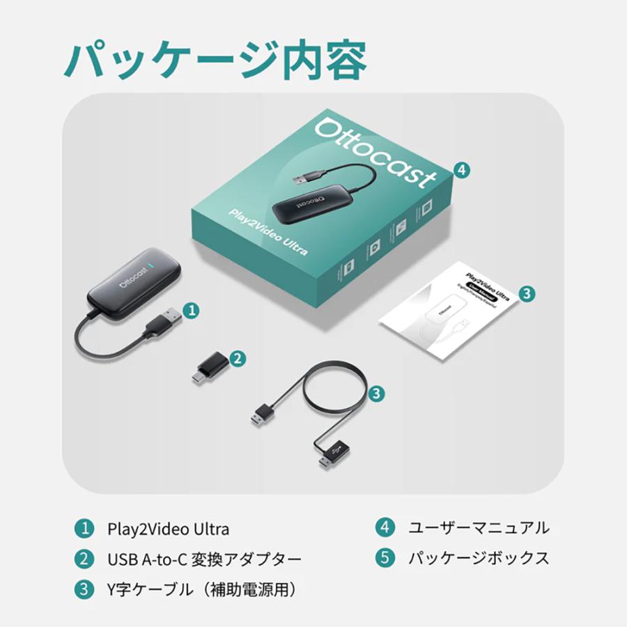 【新品未開封】Ottocast オットキャスト Play2Video Ultra ottocast Ottocast Play2Video Ultra オットキャスト 正規 ビデオ