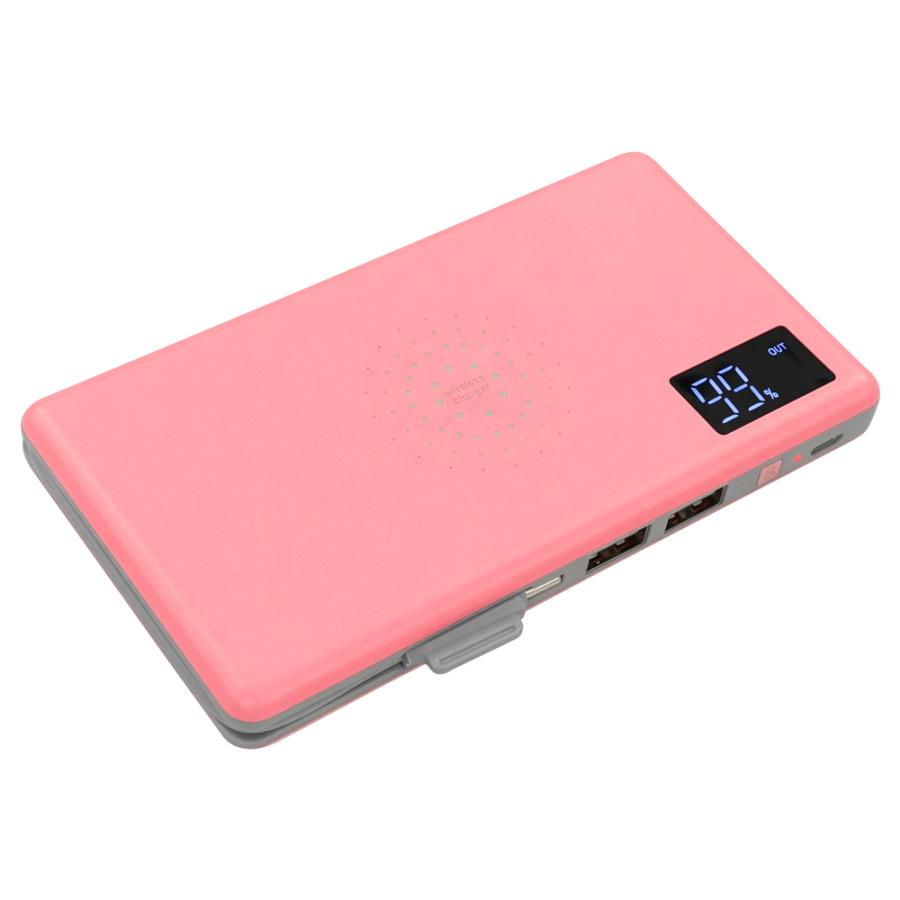 モバイルバッテリー 10000mAh ワイヤレス充電 Type-C ケーブル内蔵 大