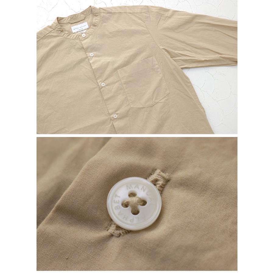 マニュアルアルファベット Manual Alphabet ルーズフィットバンドカラーシャツ2 MA-S-624 メンズ 日本製 長袖 襟なし 無地｜more-net2｜10