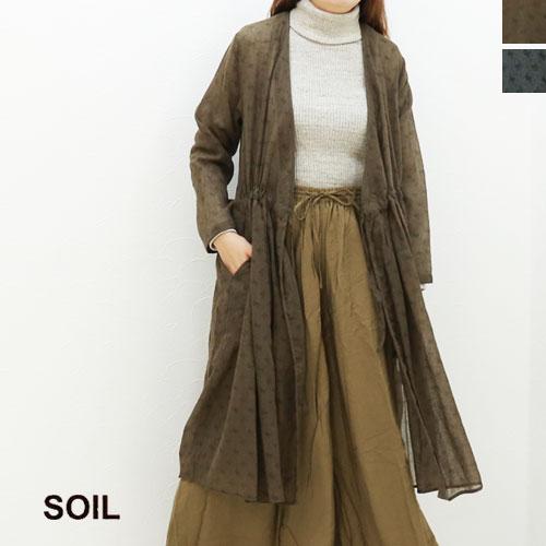 SOIL（ソイル） ウールシングルフラワープリント・カシュクールドレス 
