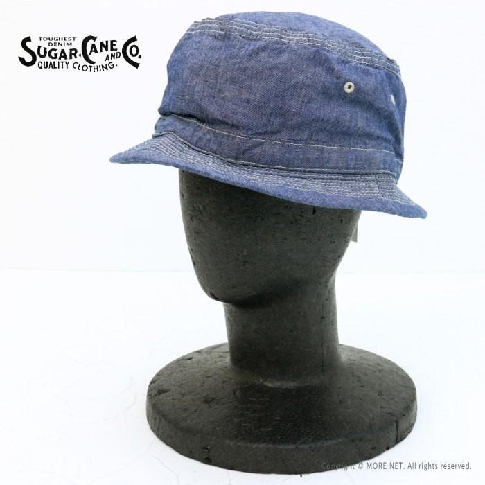 シュガーケーン SUGAR CANE ブルーシャンブレーポークパイハット SC02628 メンズ 日本製 帽子 | SUGAR CANE | 01