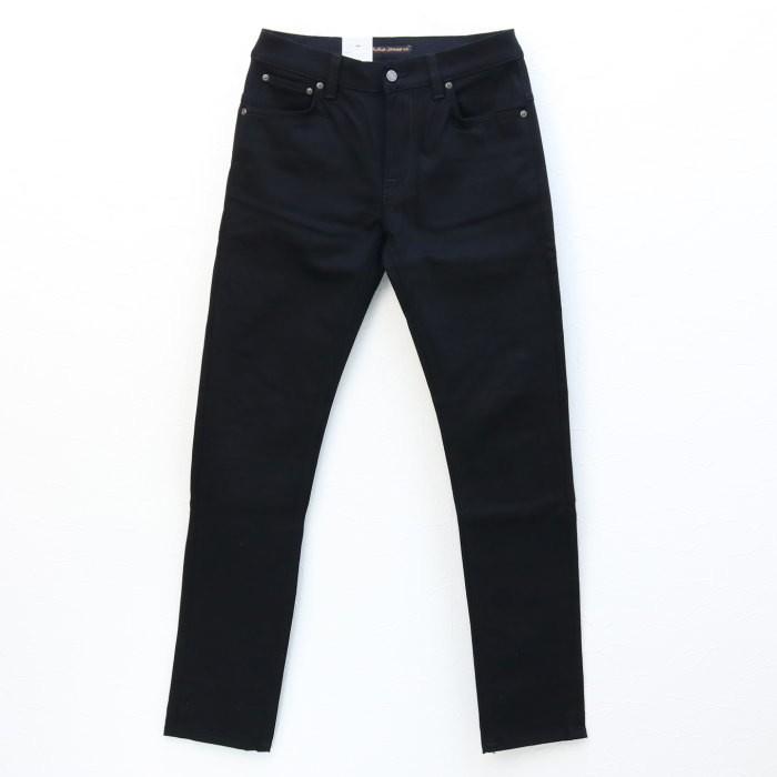 ヌーディージーンズ NUDIE JEANS スリムフィット THIN FINN(シンフィン) L30 DRY COLD BLACK(470) メンズ イタリア製 ブラック｜more-net2｜05