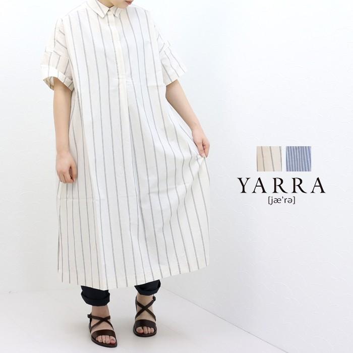 国際ブランド Sale セール ヤラ Yarra ワッシャーストライプ衿付きワンピース Yr 2 092 日本製 ひざ下丈 半袖 返品 交換 国内正規品 限定 Tortellini Co