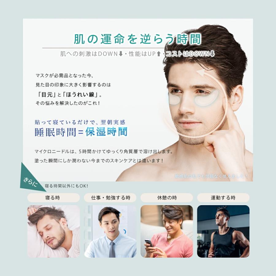 シーボンマイクロニードルspプログラム 目元用・ほうれい線用　各4回分×2 一晩貼って寝るだけ。感動のピンとしたハリ肌へ「シーボン