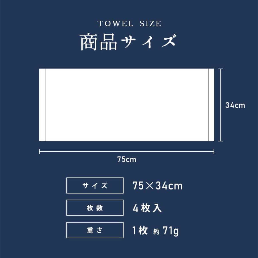 今治タオル（imabari towel） フェイスタオル 今治 綿 100% 4枚 セット