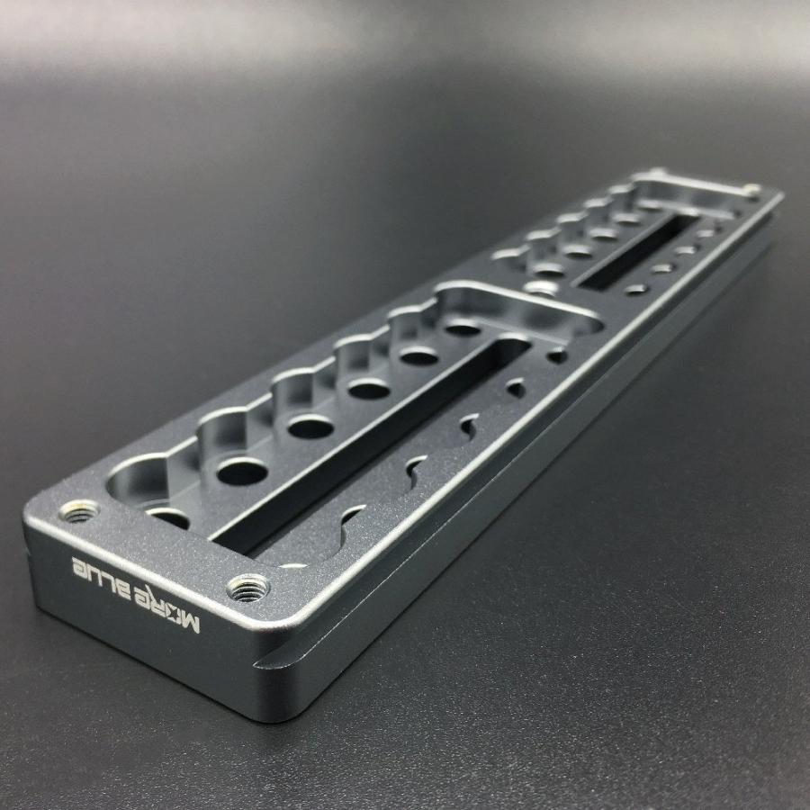 AU005-アルカスイス規格 長さ185mmアリガタ 20mm間隔穴タイプ 取付