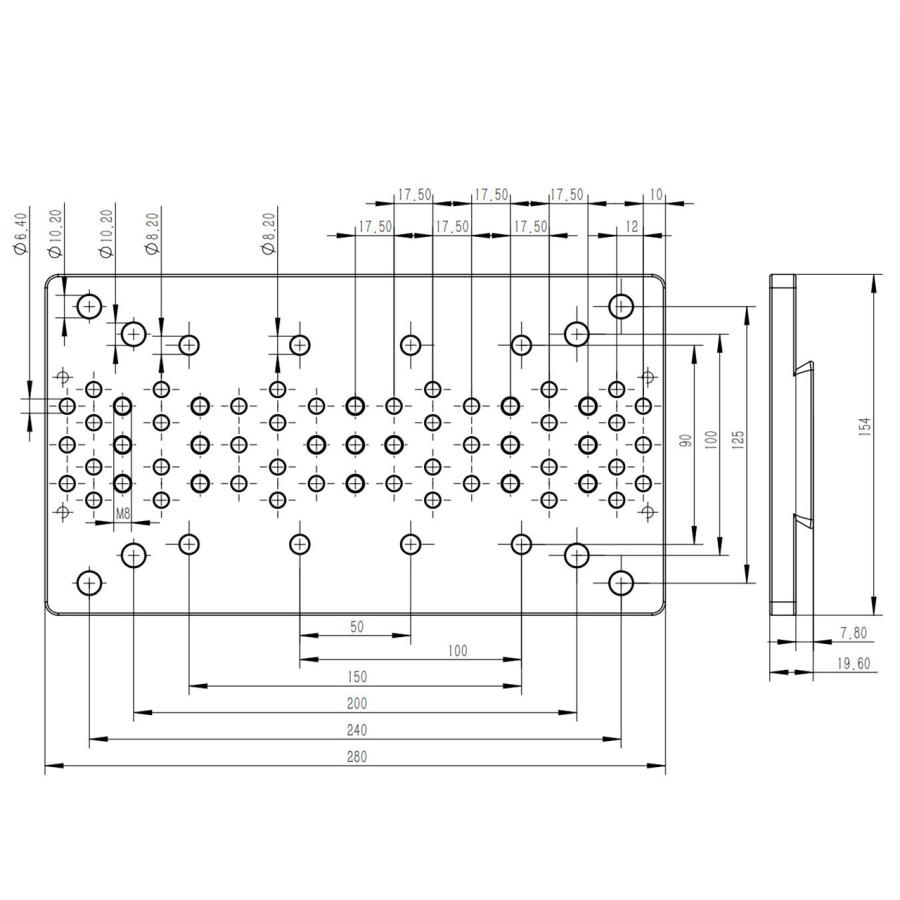 AU007-LOSMANDY規格280mmワイド型アリガタ タカハシ純正鏡筒バンド対応