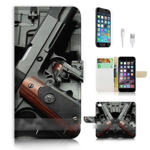 iPhone アイフォン 専用モデル 全機種選択可 拳銃ピストル スマホ 手帳型ケース iPhone Galaxy スマートフォン カバー