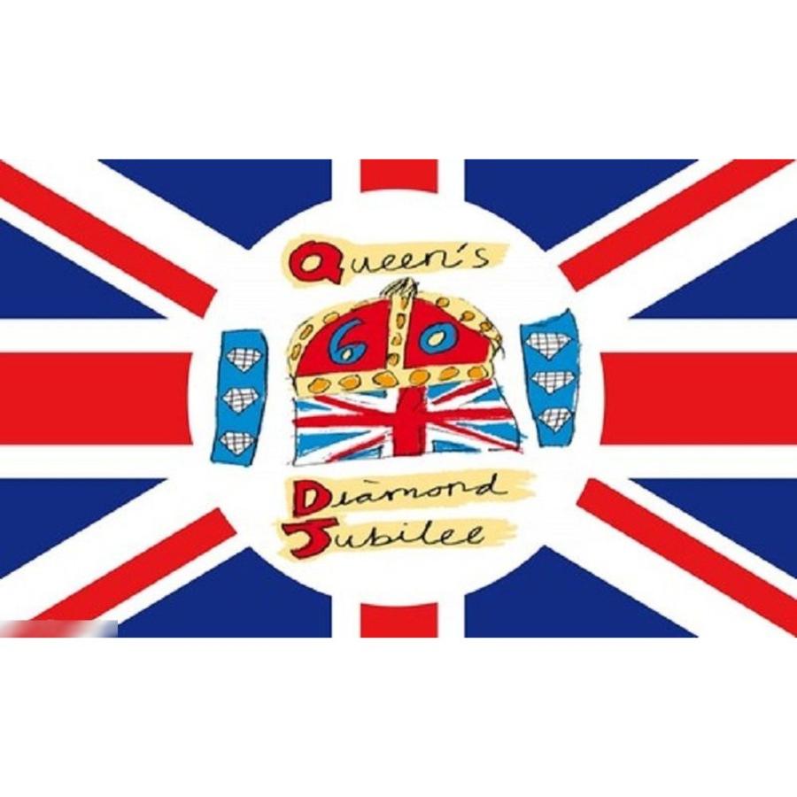 海外限定 国旗 イギリス 英国王室 エリザベス女王即位60年記念