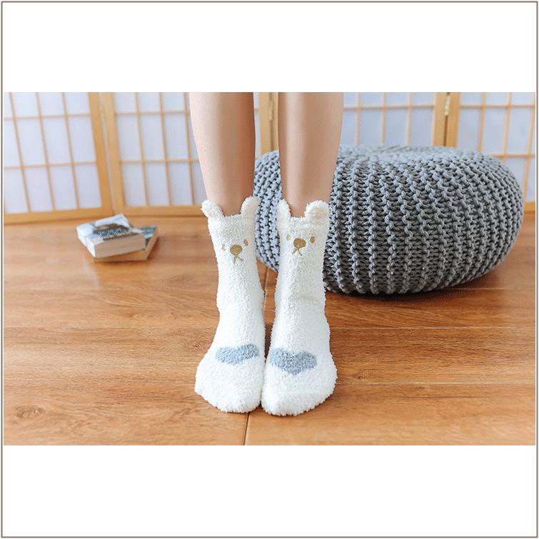 もこもこ靴下 猫パンチ 暖かい靴下 ルームソックス 3足セット ふわもこ 可愛いねこ ふわふわ 防寒 寒さ対策 保温 厚手 秋冬 ファッション小物 Mc More Cherie 通販 Yahoo ショッピング