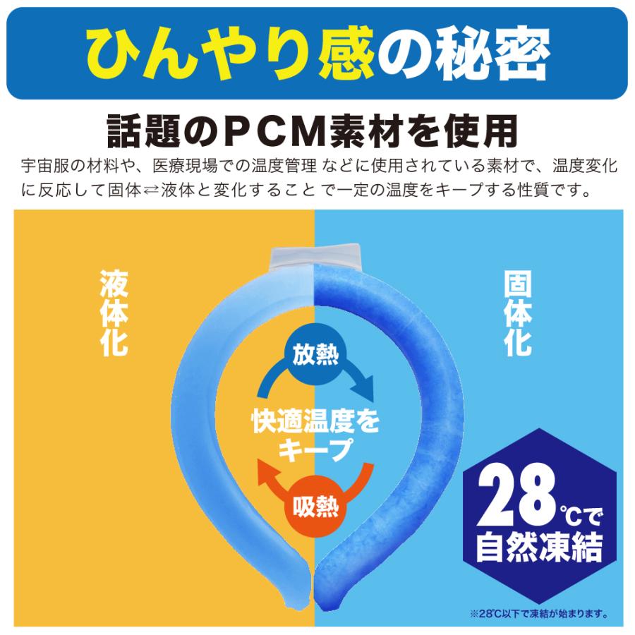 アイス ネッククーラー ネックリング クールリング リング  キッズ 大人 クールネック ひんやり PCM 熱中症 暑さ対策 RING ICE 子供用 首 首元 冷却 |  | 02