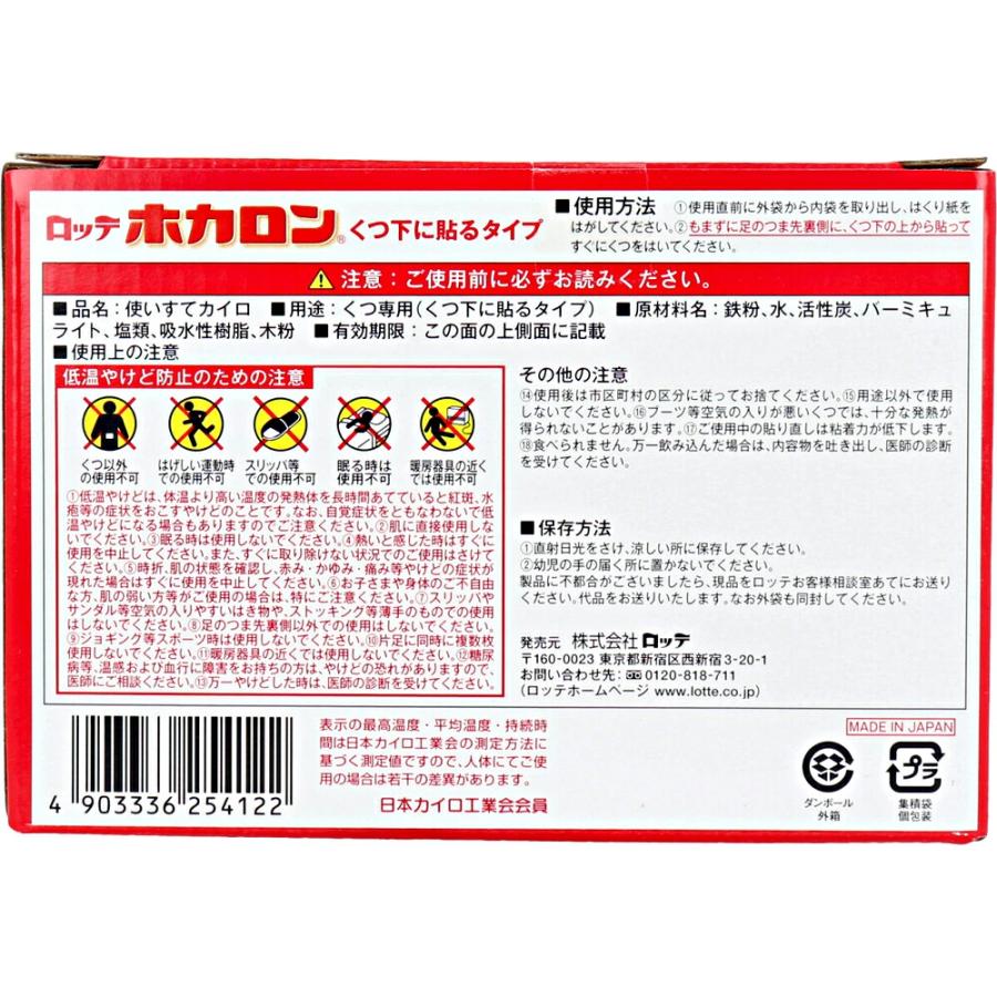 (アウトレットI) 【白・30足組】ロッテ ホカロン 靴下に貼るカイロ くつ下用 白 うす型 日本製 5時間持続 靴下用カイロ |  | 07