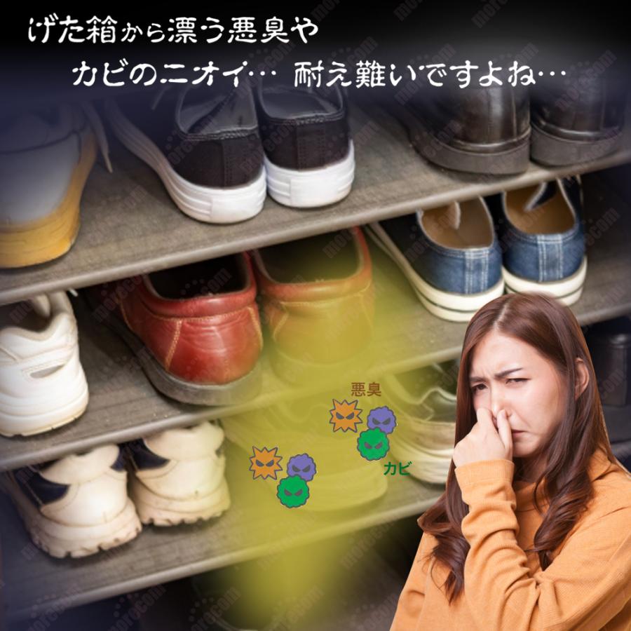 【4個セット】防カビ げた箱用 バイオん 消臭 臭い カビ 抑制 防止 対策 臭い対策 カビの繁殖 抑える 貼るだけ簡単 日本製 |  | 01