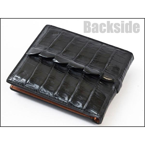 二つ折り財布  ワニ革 カイマンクロコ メンズ レディース ワニ 財布 財布 札入れ 革財布 本革 本物 皮財布 |  | 03