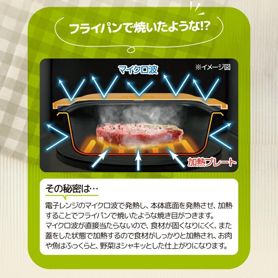 電子レンジ 調理器 焼き魚 焼ける グリルパン レシピ付き 選べる レンジパン フタ付き 電子レンジ調理器 グリル |  | 03