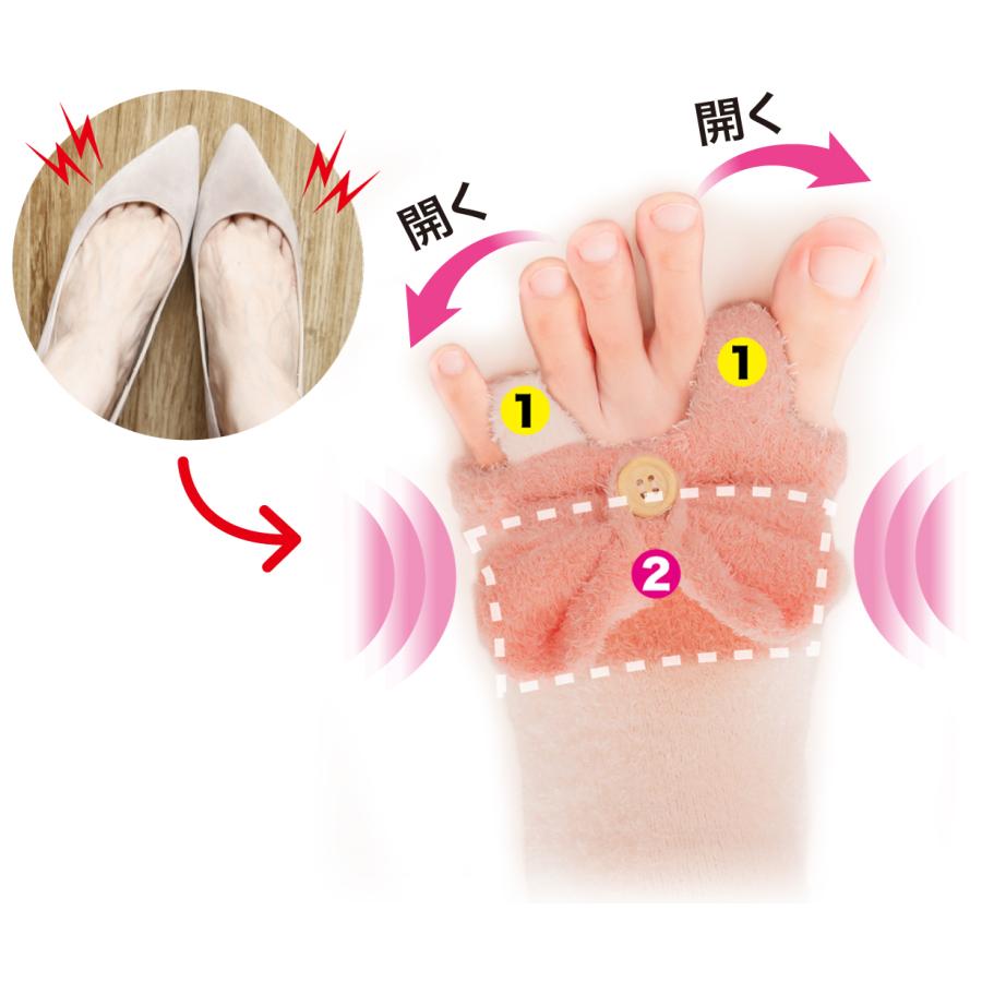 【あったか足指カバー付き】 外反母趾 内反小趾 サポーター 足指 広げる 矯正  矯正グッズ 矯正サポーター  Makuake  外反母趾おやすみサポーター 送料無料 |  | 06