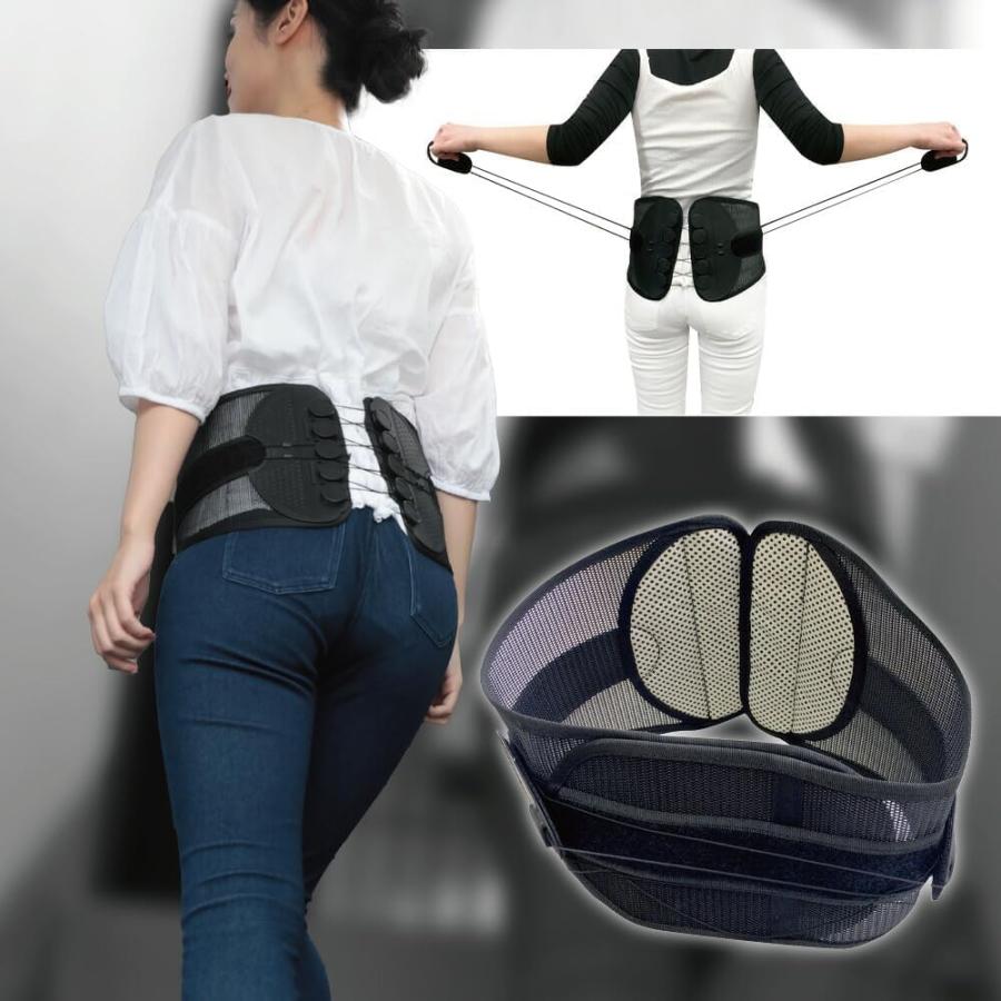 骨盤がっちりベルト 腰痛 男女兼用 コルセット 腰サポーター 腰ベルト 腰 こし サポーター 姿勢 矯正 サポート ベルト ぎっくり腰  滑車 |  | 05