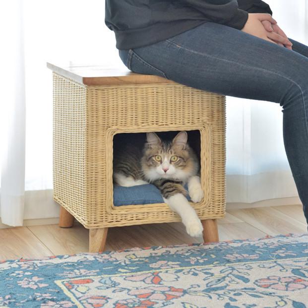 ペットハウス 室内 犬小屋 ベッド 犬 猫 ペットハウス スツール  くつろぐ ベット チェア 椅子  腰掛  テーブル |  | 04