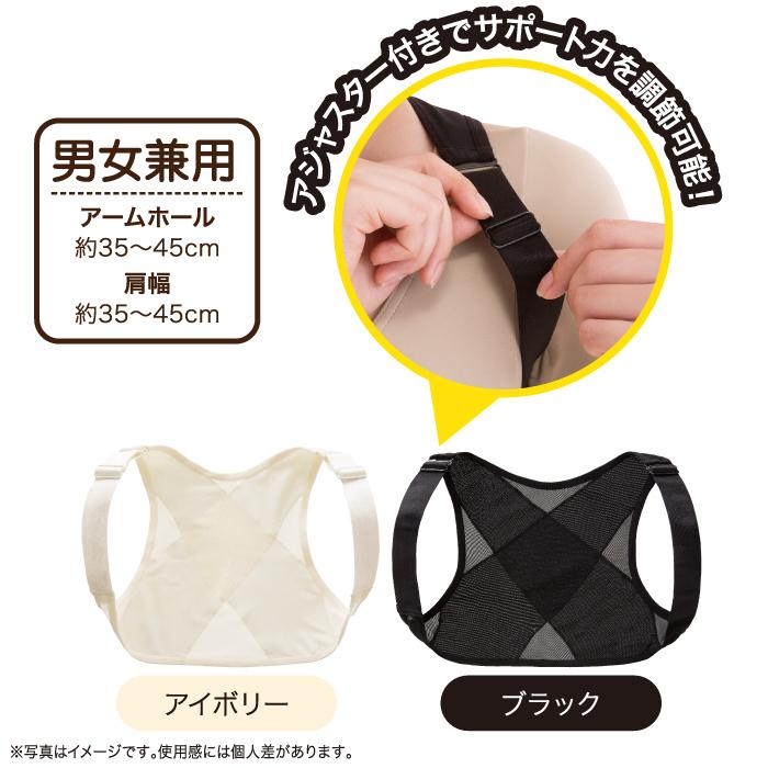 姿勢ベルト　姿勢サポーター　姿勢矯正　猫背矯正 腰痛　肩こり 背筋 肩甲骨  男女兼用　薄型　メール便送料無料　 モテる　できる女　背筋らくらく健康ベルト　 |  | 08