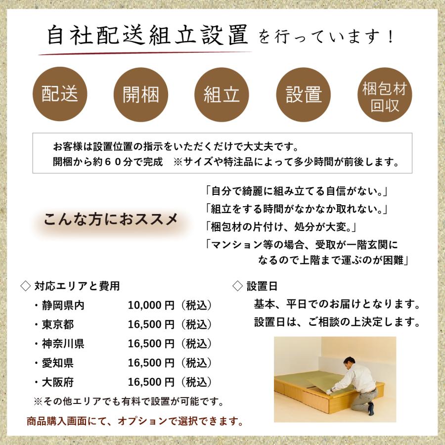 小上がり 畳ユニット 3畳 和紙畳 日本製 幅250×奥行172.5×高さ33cm 畳 置き畳 収納 畳ベッド 赤ちゃんスペース ミニ和室 こあがり たたみ 畳 ベンチ 国産 |  | 17