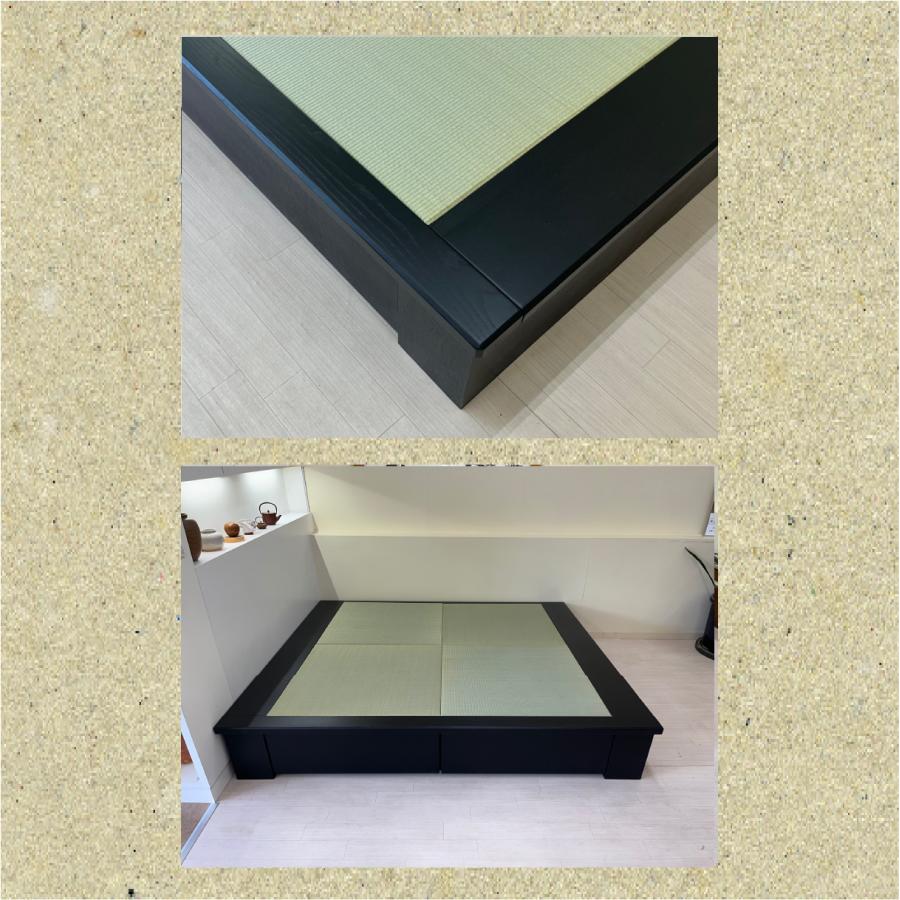 小上がり 畳ユニット 2畳wide モアブラック い草畳 日本製 幅205×奥行172.5×高さ33cm 畳 置き畳 収納 畳ベッド 赤ちゃんスペース ミニ和室 畳 ベンチ 国産 |  | 08