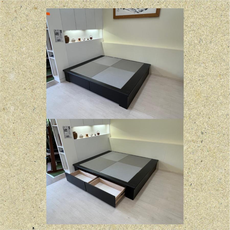 小上がり 畳ユニット 2畳wide モアブラック 和紙畳 日本製 幅205×奥行172.5×高さ33cm 畳 置き畳 収納 畳ベッド 赤ちゃんスペース ミニ和室 畳 ベンチ 国産 |  | 10