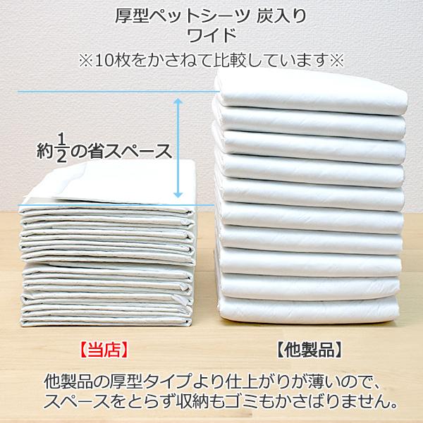 約36g/枚　ケース　厚型炭入りペットシーツ　ワイド　60×45cm　200枚　(50枚×4パック)　業務用　大容量　まとめ買い　箱　送料無料 | スタイルプラス | 10