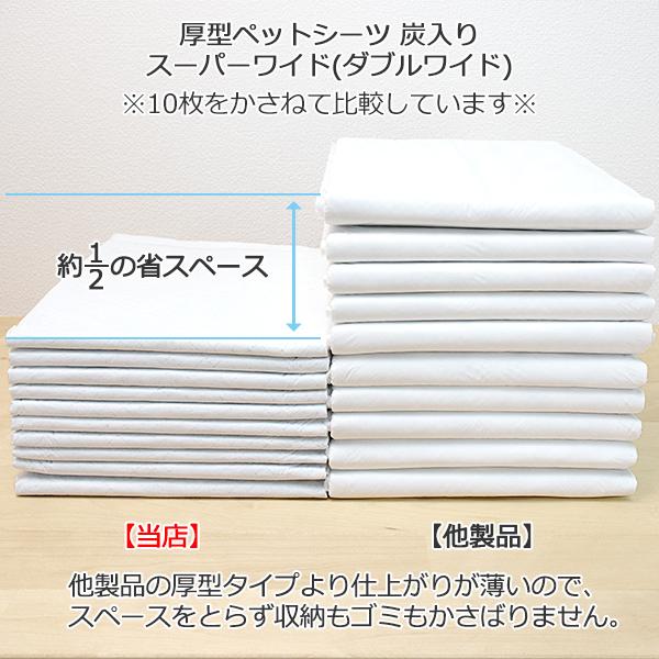 約72g/枚　ケース　厚型炭入りペットシーツ　スーパーワイド　90×60cm　100枚　(25枚×4パック)　業務用　大容量　まとめ買い　箱　送料無料 | スタイルプラス | 11