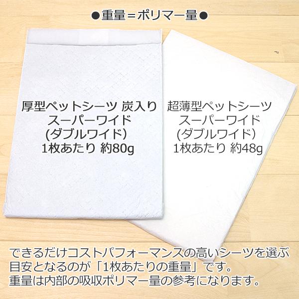 約72g/枚　ケース　厚型炭入りペットシーツ　スーパーワイド　90×60cm　100枚　(25枚×4パック)　業務用　大容量　まとめ買い　箱　送料無料 | スタイルプラス | 12