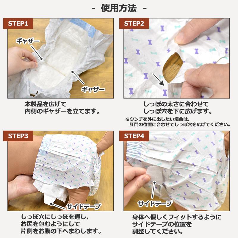 サンプル　ペットの紙おむつ　SSS 2枚 + SS 2枚 / SS 2枚 + S 2枚 / S 2枚 + M 2枚 / M 2枚 + L 2枚 (全4パターン) | スタイルプラス | 05