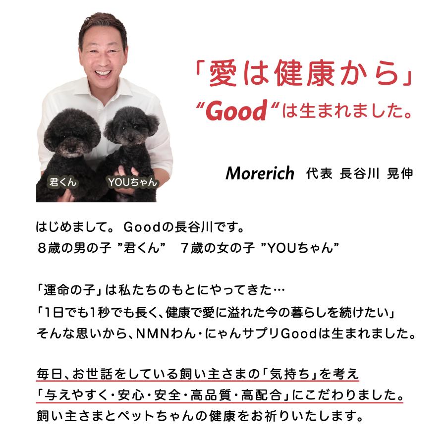 MORE RICH 【公式】動物病院取扱 NMN 6000mg Good サプリ 犬