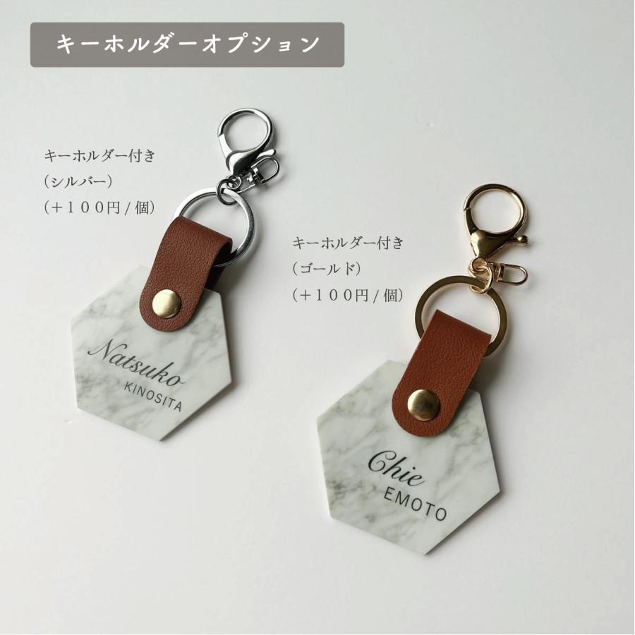 1個から購入可能な席札」大理石タイル風 （くすみベルト