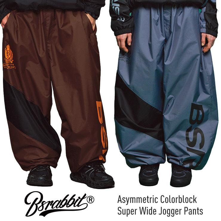 【新品・未使用】bsrabbit(ビエスラビット)スーパーワイドパンツ 早期予約】2027 BSRABBIT ビーエスラビット Asymmetric Colorblock