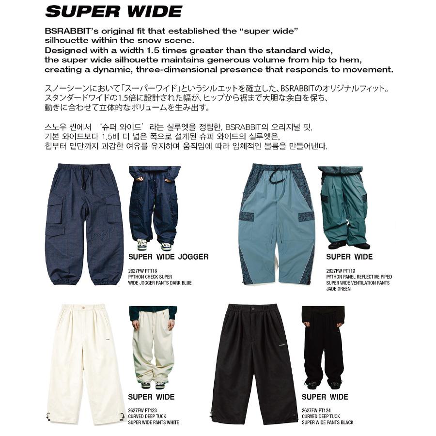 【早期予約】2027 BSRABBIT ビーエスラビット Diagonal Rivet Wide Ventilation Pants ワイドベンチレーションパンツ スノーボード ウェア スキー_6