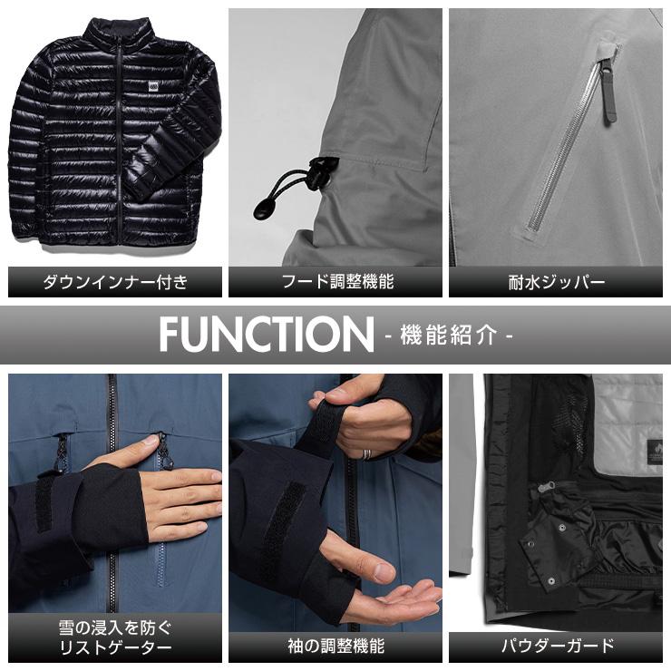 22-23 686 GORE-TEX STRETCH SMARTY 3-in-1 Weapon Down Jacket ゴアテックスジャケット スノーボード ウェア｜moresnow｜07