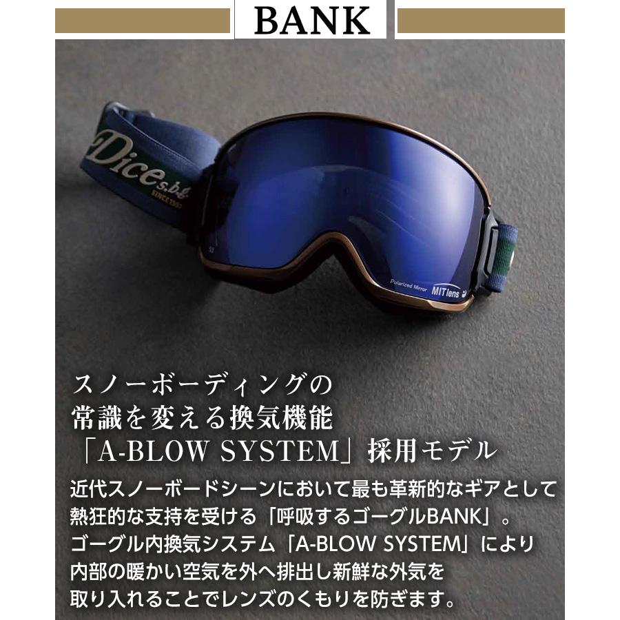 DICE（ダイス） 2026 DICE BANK バンク スノーボード ゴーグル BK55573